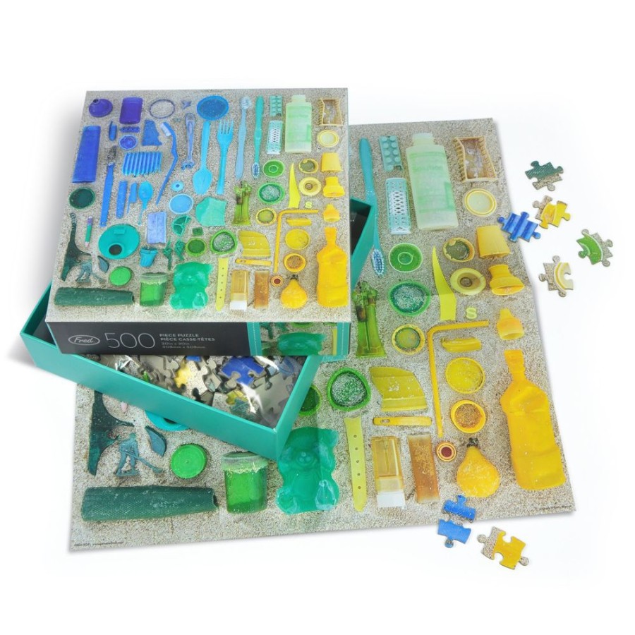 Fun + Games Fred & Friends Puzzles | 500 Piece Puzzle: Beach Trash