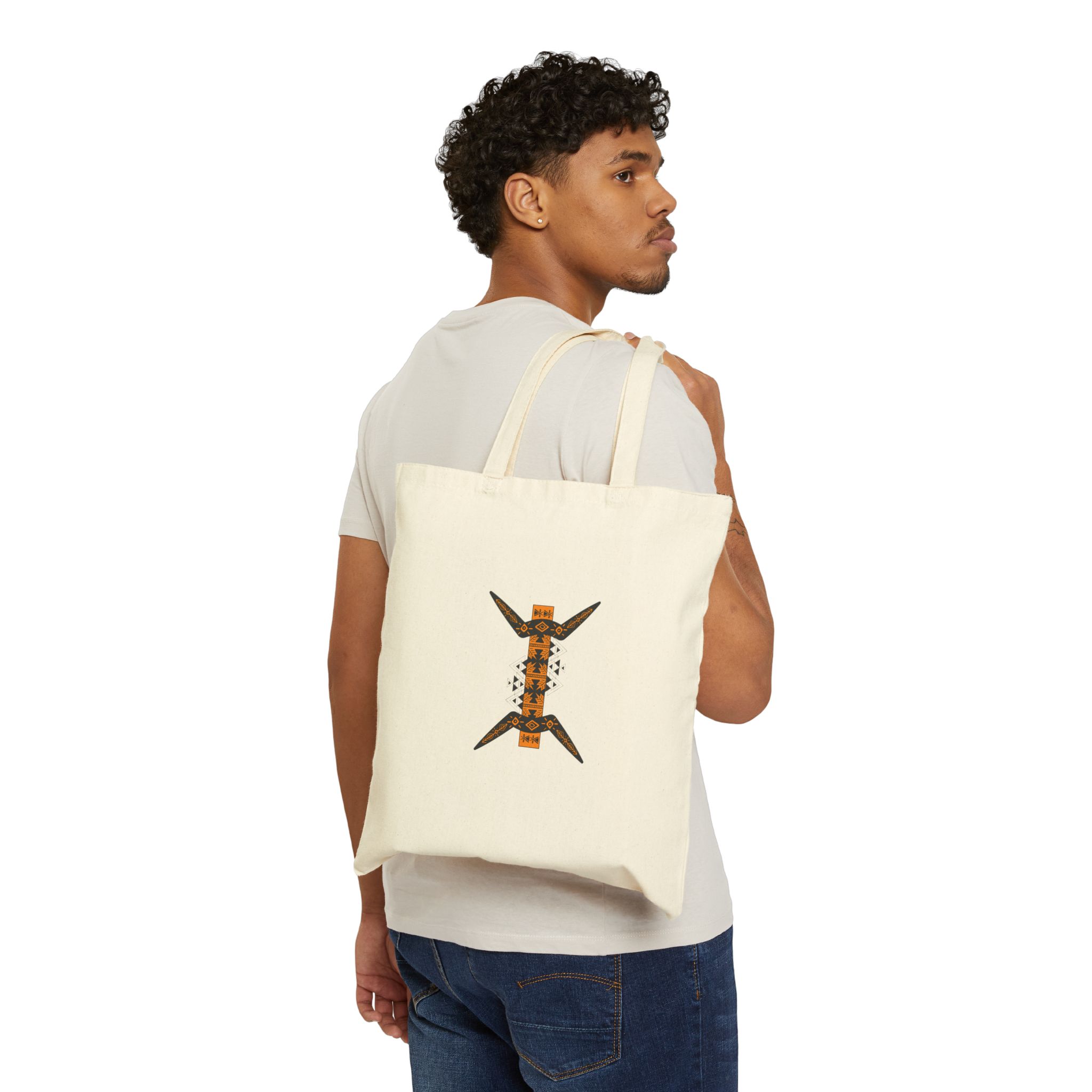 tote bag — the amazigh letter (ⵣ), eco friendly market tote