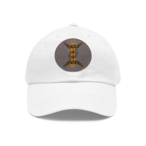 leather patch dad hat — the amazigh letter (ⵣ)