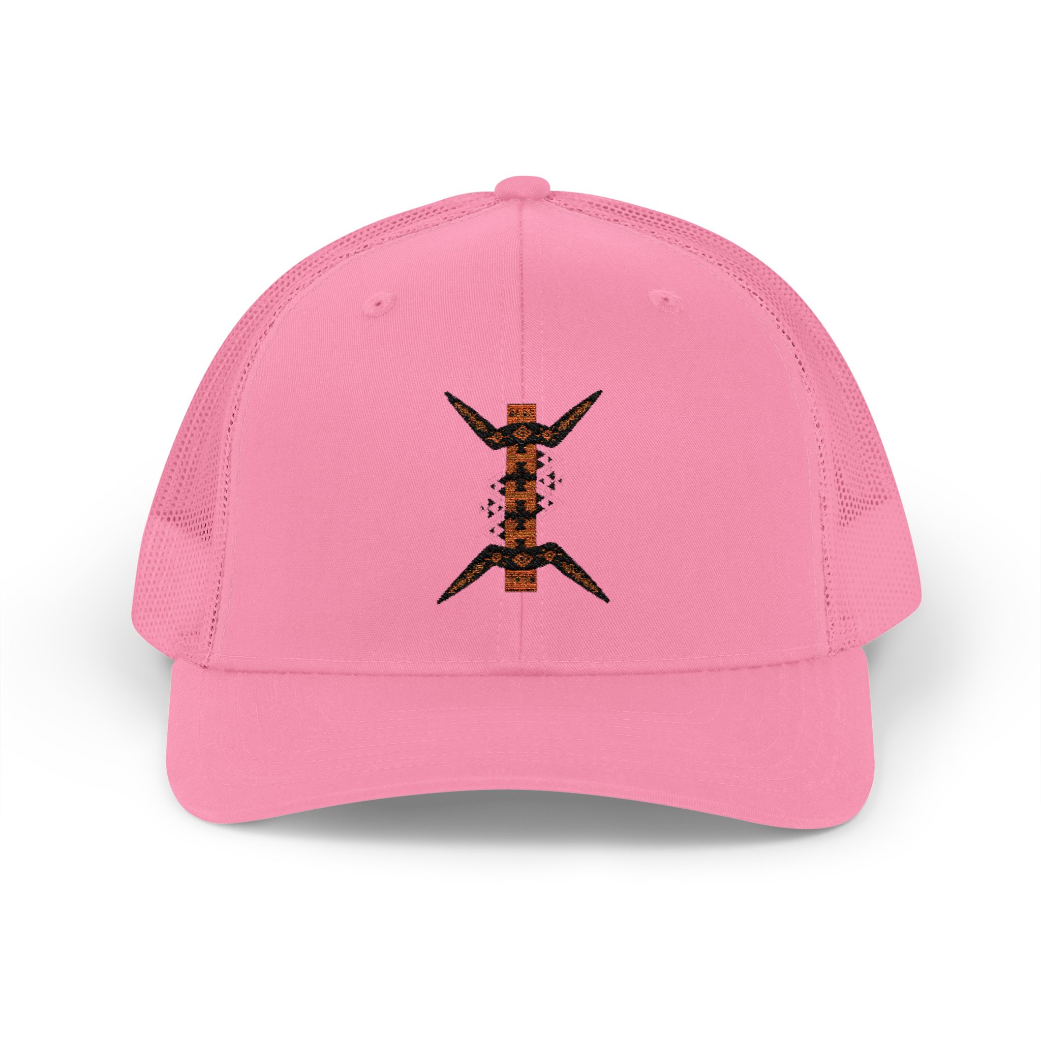 vintage geometric bee trucker cap — the amazigh letter (ⵣ)