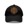 leather patch dad hat — the amazigh letter (ⵣ)