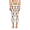 zen cat leggings — relaxed yoga stretch print