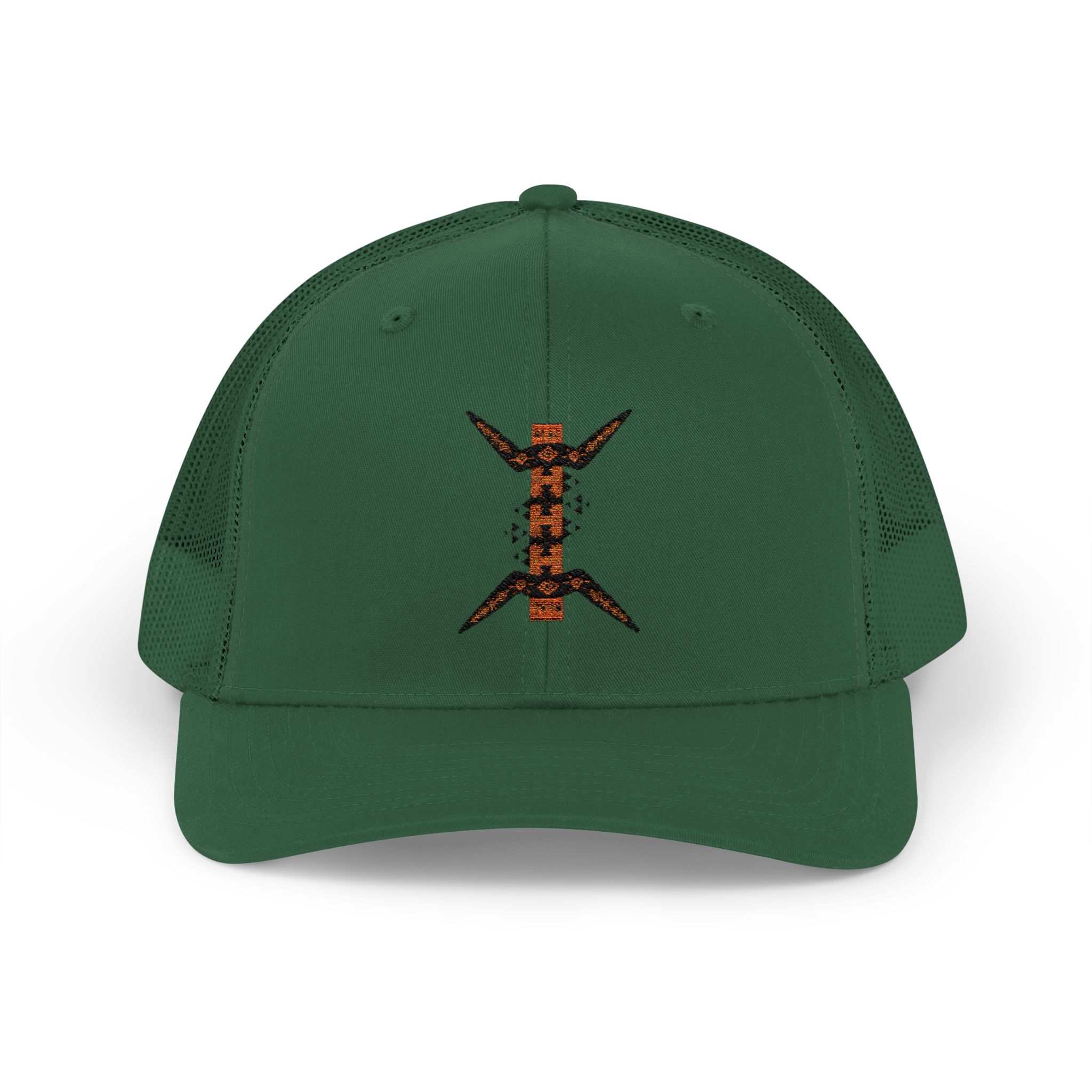 vintage geometric bee trucker cap — the amazigh letter (ⵣ)