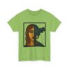 a woman–revolver face t shirt