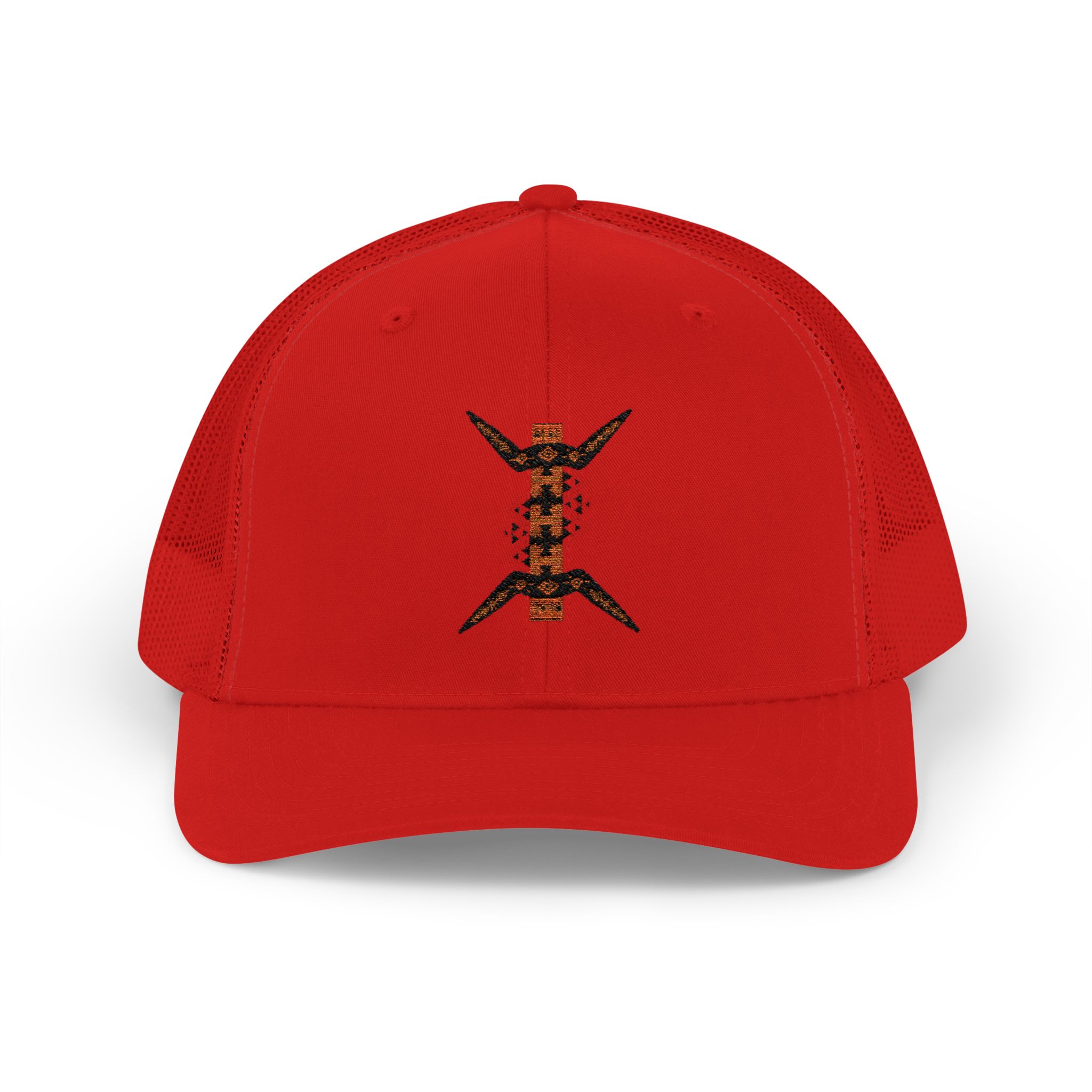 vintage geometric bee trucker cap — the amazigh letter (ⵣ)