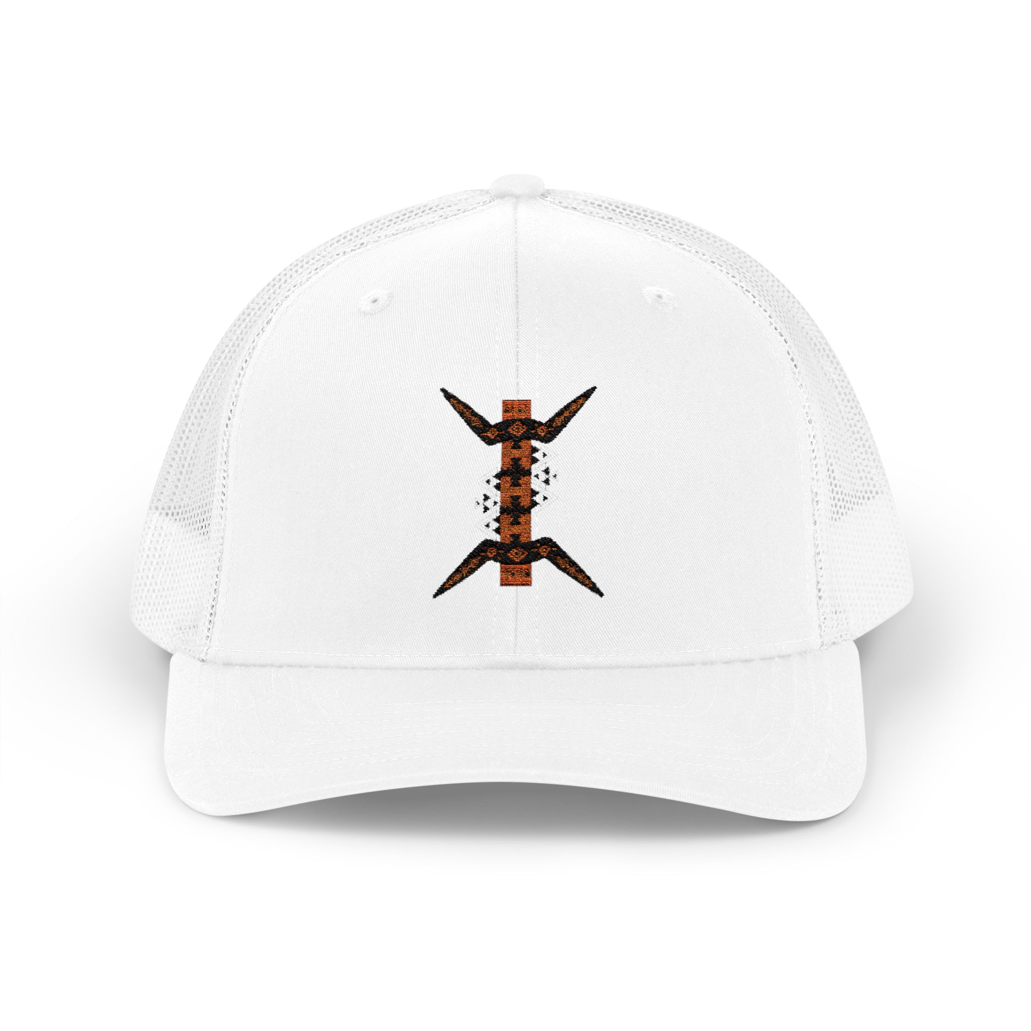 vintage geometric bee trucker cap — the amazigh letter (ⵣ)